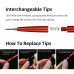 DSPIAE 56561 AT-FB01 Fine Brush With Replacable Point Tip - Red 0/2